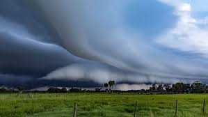 Clouds over farmland