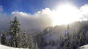 Snowy western mountain top